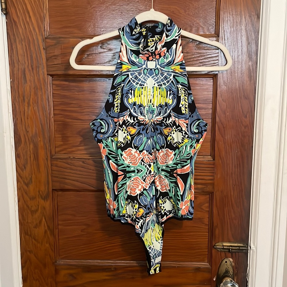 Gently worn! FREE PEOPLE Intimates Printed body suit
